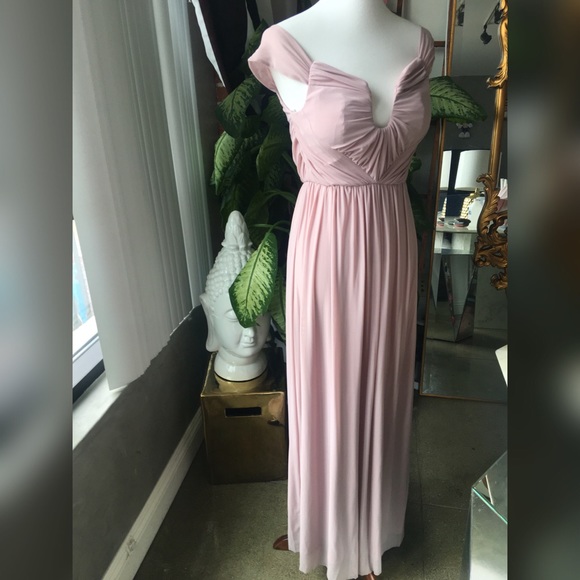 ASOS Wedding Ruched Bardot Maxi Bridesmaid Dress - Picture 4 of 8